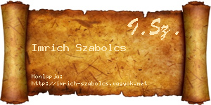 Imrich Szabolcs névjegykártya