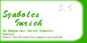 szabolcs imrich business card